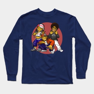 trio hip hop retro icon vintage Long Sleeve T-Shirt